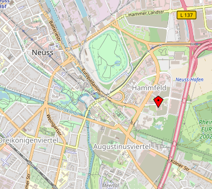 openstreetmap Stadt Neuss - Standort extragroup, extraholding