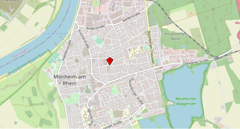 openstreetmap Stadt Monheim am Rhen - Standort extragroup, extraholding