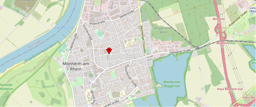 openstreetmap Town Monheim am Rhen - Location extragroup, extraholding